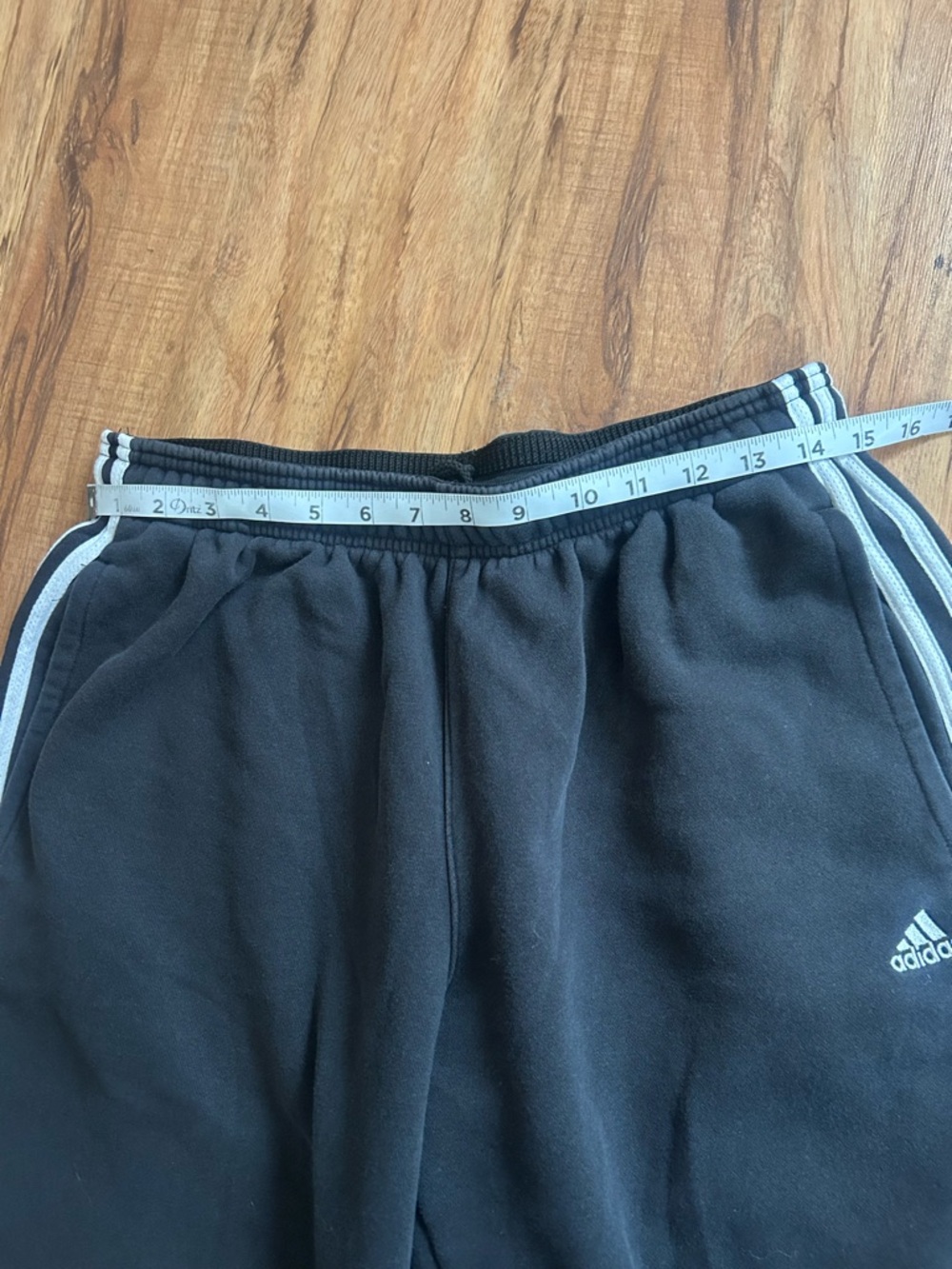 Vintage Adidas Cropped Baggy Wide Leg Sweatpants Womens Size L - Picture 6 of 8